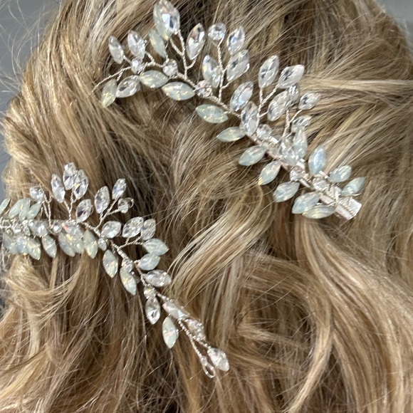 Crystal hair clips - Picture 2 of 3